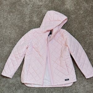 Lands' End Women’s Pink Quilted Hooded Jacket